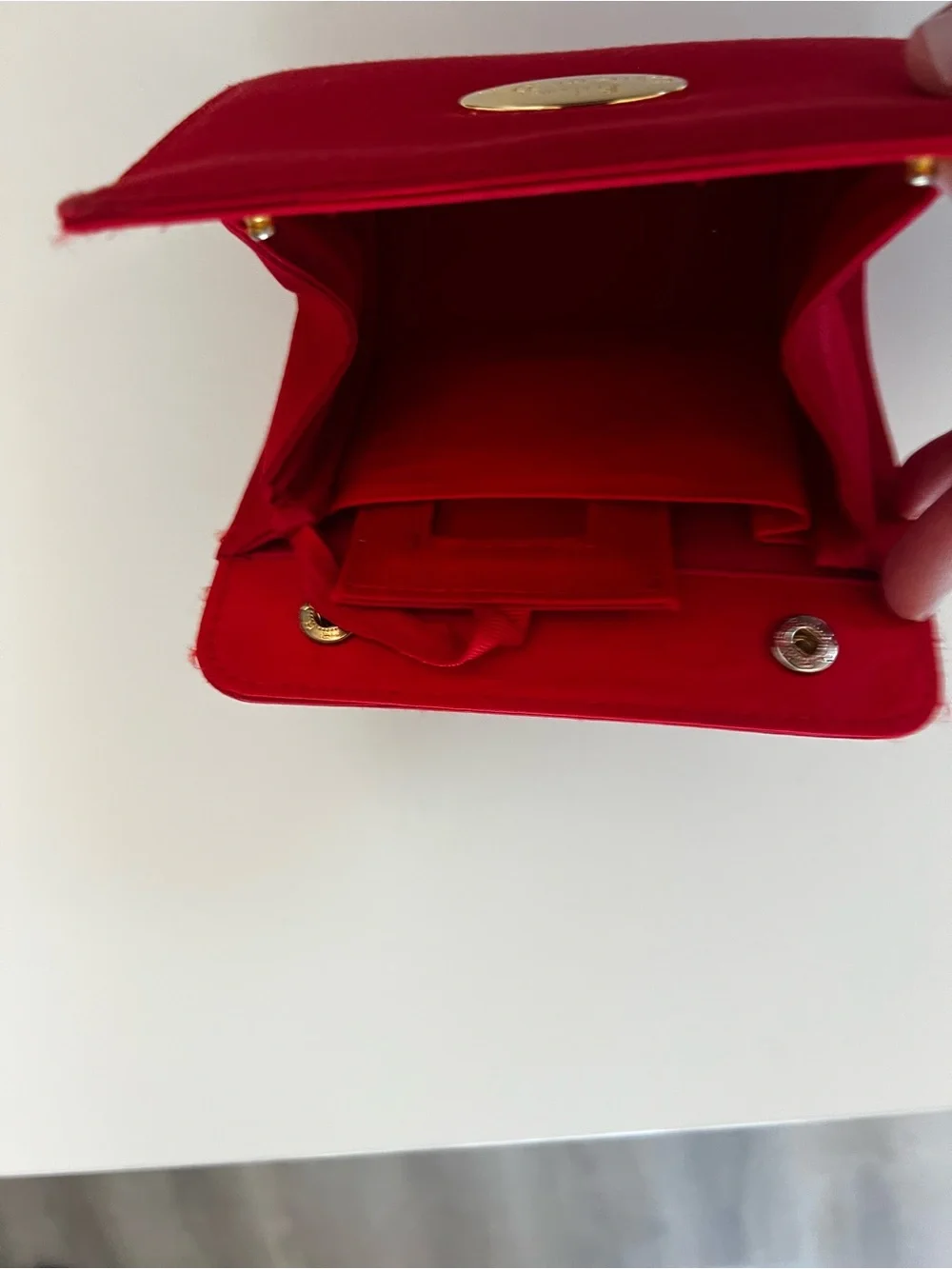 Christian Dior Parfums Red Vintage Case Fragrance Cosmetics Gift Mirror 90s